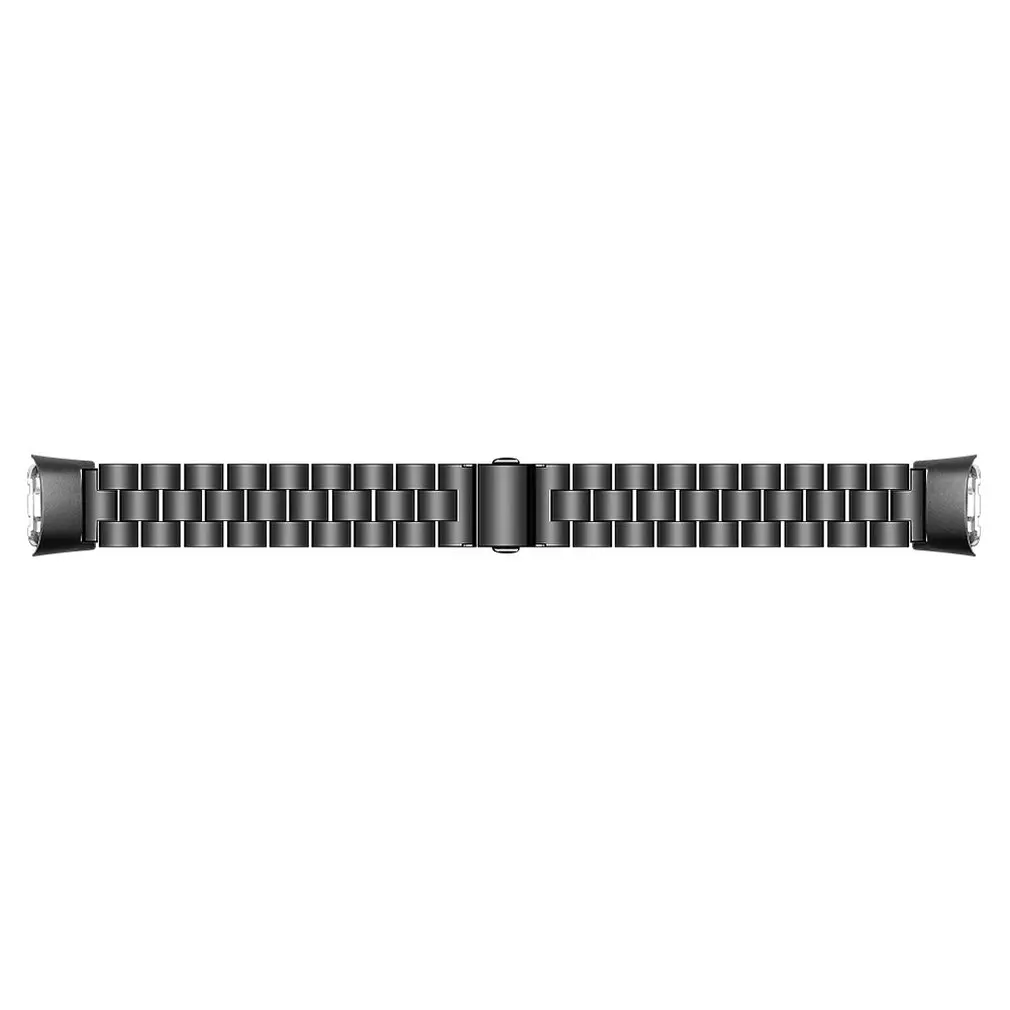 Black High Quality Metal Replacement Watch Band Stainless Steel Watch Strap for Samsung Galaxy Fit SM-R370 Smart Bracelet - Color: Black