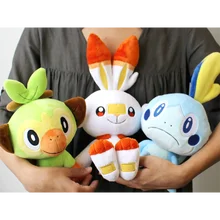 Милые Scorbunny Grookey Sobble плюшевые куклы эльф Kawaii Sirfetch 'd мягкие игрушки Кролик ящерица обезьяна утка подарки для детей ребенок