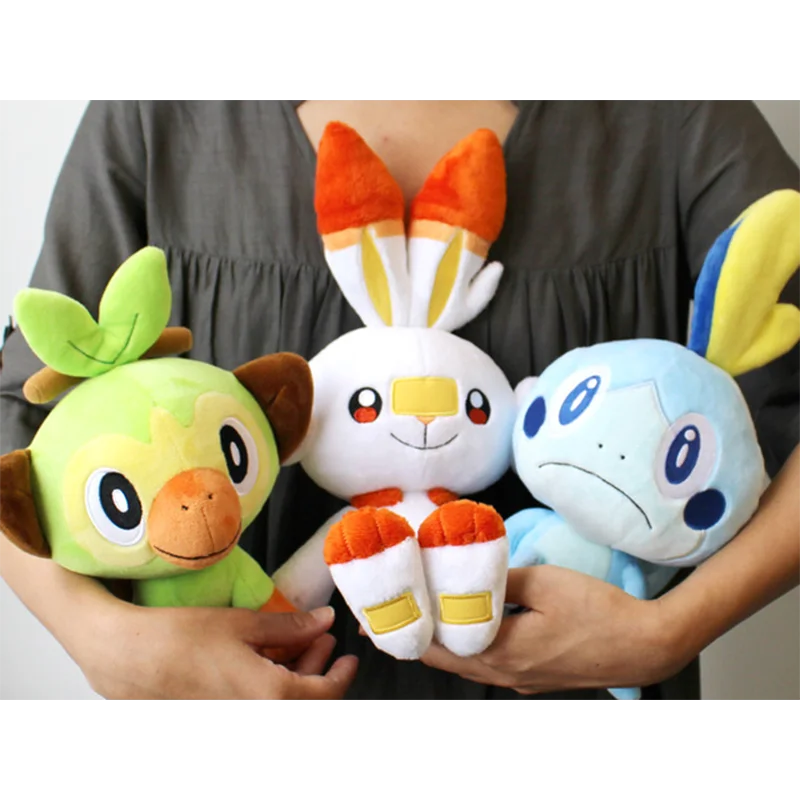 かわいいscorbunny Grookey Sobbleぬいぐるみエルフかわいいたいsirfetchぬいぐるみウサギトカゲ猿アヒルギフト子供のための子供 Stuffed Plush Animals Aliexpress