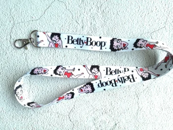 

lot 10pcs/20pcs/50pcs/100pcs cartoon betty boop women lanyard Neck Strap Lanyard Mobile Phone Key Chain ID Badge Key Chains