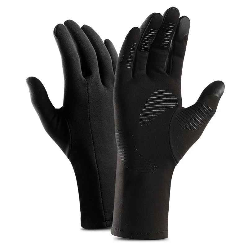mens leather driving gloves Winter Unisex Outdoor Sports Touch Screen Keep Warm Gloves Add Cashmere Thin Mountaineering Cycling Man Non-slip Gloves mens fur lined gloves