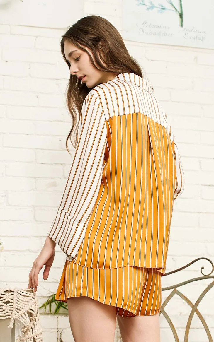 Vero Moda женские полосатые топы разных цветов с широкими манжетами для дома | 3191P9501