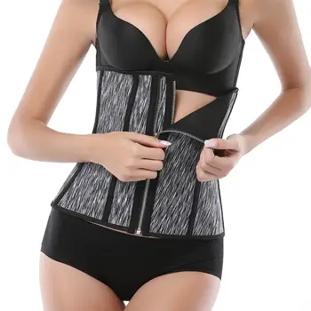 

Slimming Shapewear Waist Trainer Slim Body Shapers Women Weight Loss Waist Cincher Corset Sports Top 7 Spiral Steel Bones