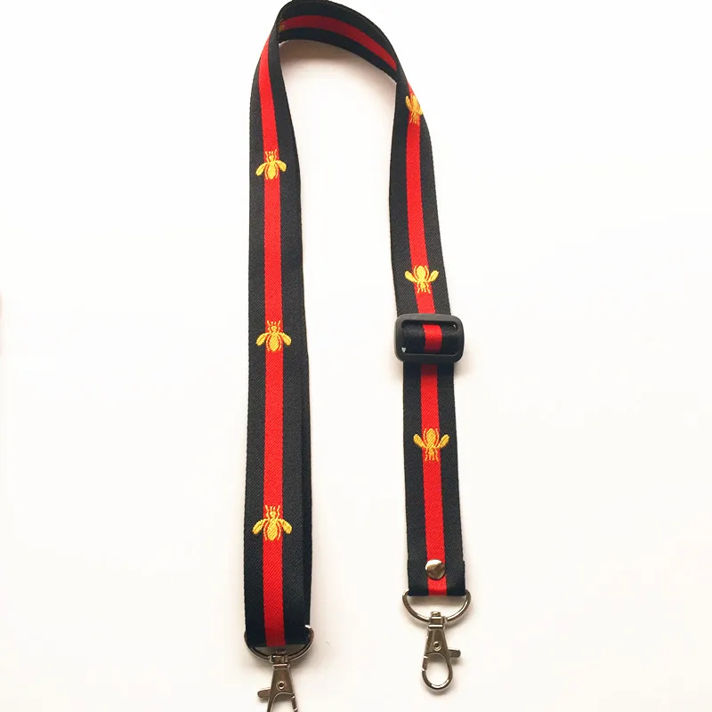 black red bee belt 120 см модная тканевая сумка через плечо с ремешком тканые Аксессуары Сделай Сам крест тела Регулируемый телефон сумка ремешок Замена - Цвет: black red bee belt