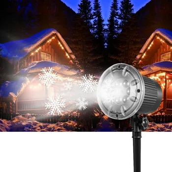 

Projection Light Animated Led Projector White Snowflake Decorative Led Lights Animation Slides Decorative Lighting