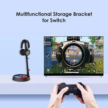 

Electronic Machine Accessories Controller Stand with Storage Tray for Nintendo Switch Pro Ring Con Headset Holder