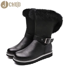JCHQD/ тип теплых и светильник, женские зимние ботинки, г. Ботинки до середины голени с кроличьей шерстью Европейский dimensions36-41