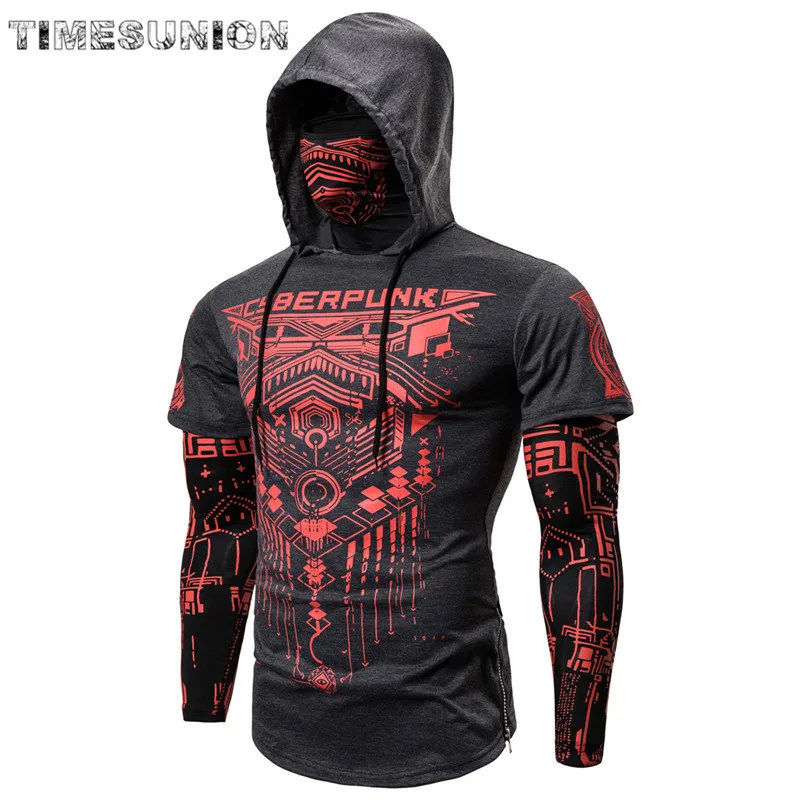 Mens Skull Hoodies Sweatshirt Fake Two Pieces Men Punk Jogging Homme Pullover Elastic Streetwear Hoodie Japan Ninja Suit Mens Skull Hoodies Sweatshirt Fake Two Pieces Men Punk Jogging Homme Pullover Elastic Streetwear Hoodie Japan Ninja Suit
