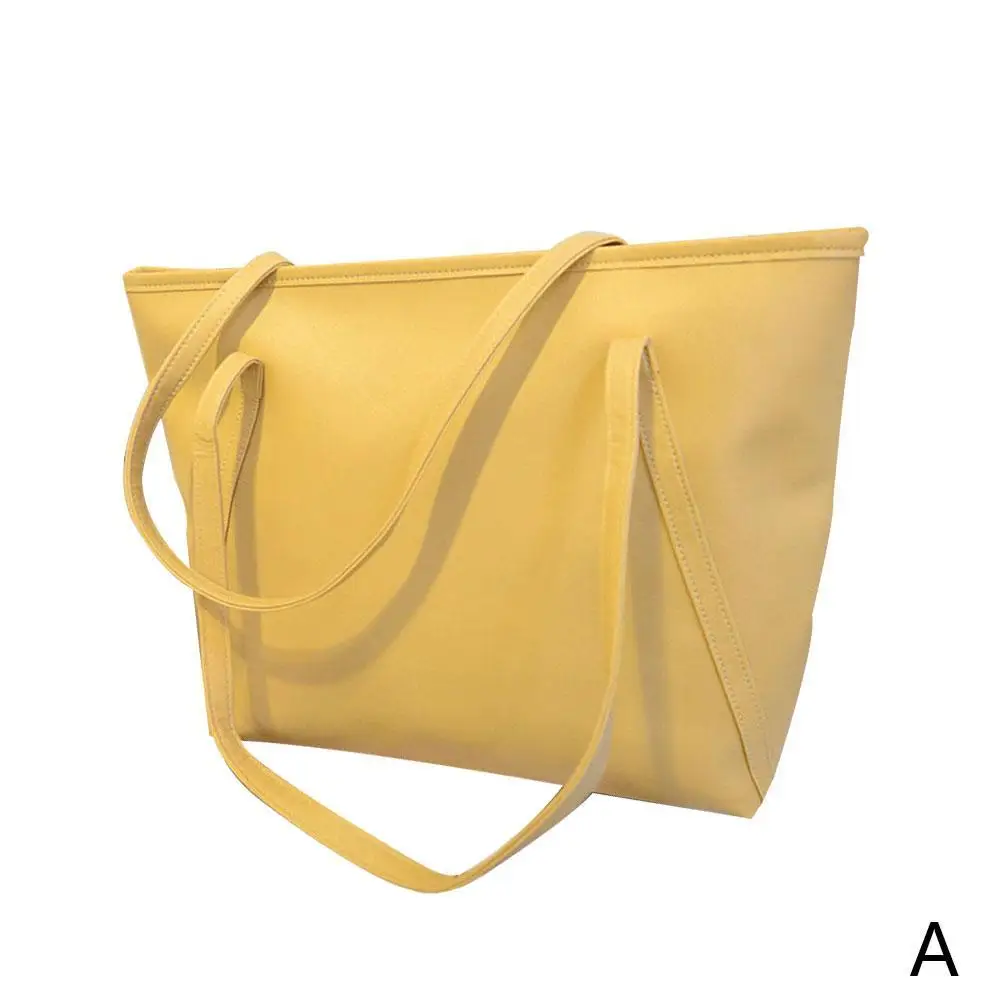 yellow Женские однотонные сумки-мессенджеры из искусственной кожи, вместительные сумки-мессенджеры, сумки на плечо, сумки для покупок - Цвет: yellow