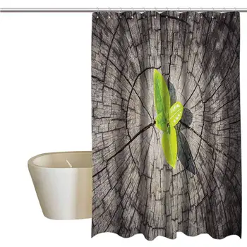 

Tree of Life Shower Window Curtain Waterproof Dried Earth with Last Bush Saving Planet Symbolic Image Hope Nature Home Bathroom