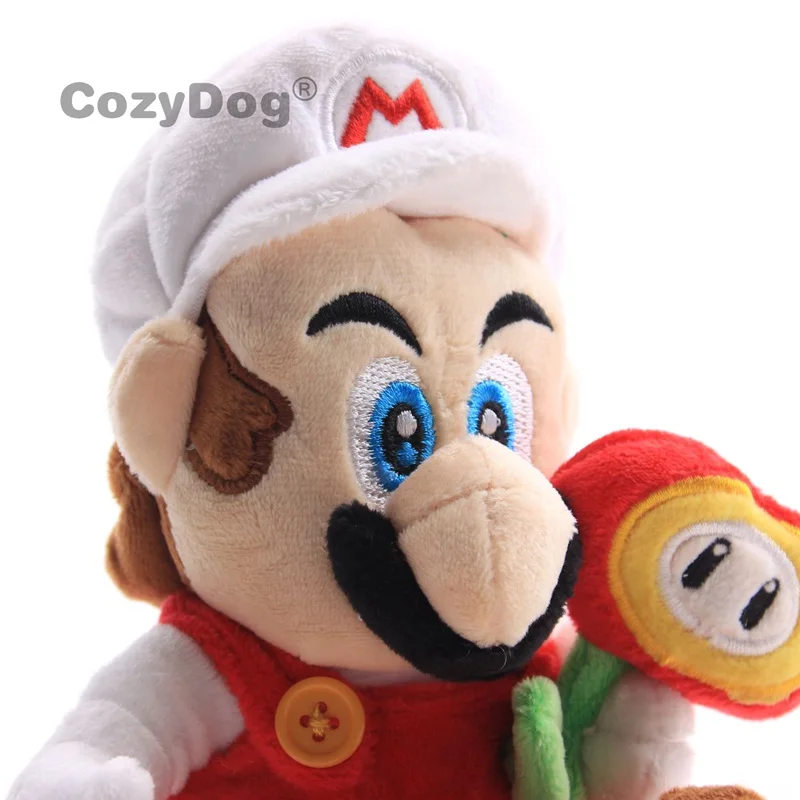18 см огненный Mario с ледяной цветок плюшевые куклы игрушки фигурка Марио серии мягкие куклы мультфильм Аниме Мягкие игрушки для детей подарок для мальчиков