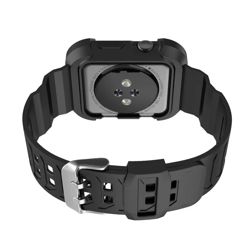 LOVERONY интегрированный ремешок 38 мм 42 мм для Apple Watch серии 3/2/1 ТПУ ремешок для часов ПК чехол для Apple i часы спортивный браслет