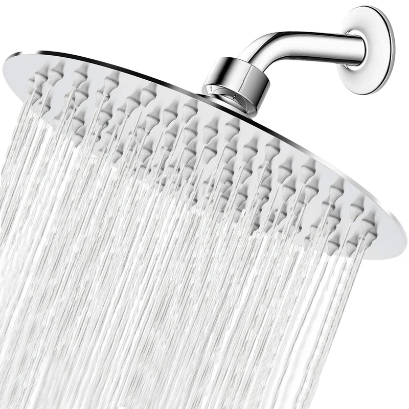 

High-Pressure Shower Head, 6-Inch Rain Shower Head, Ultra-Thin Design, Better Pressurization, Amazing Shower Experience Even At