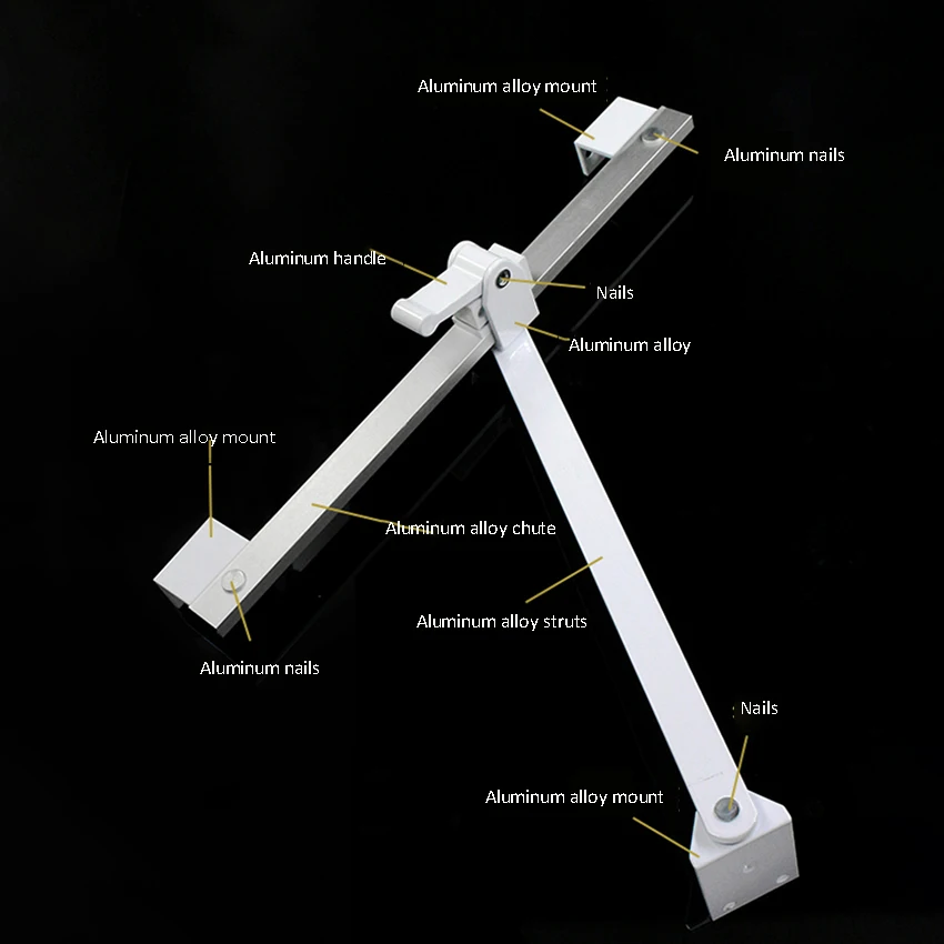 Plasitc Steel Window Wind Brace Retractable Wind Support Limiter Angle Controller Safety Fixed Sliding Door Window Accessories