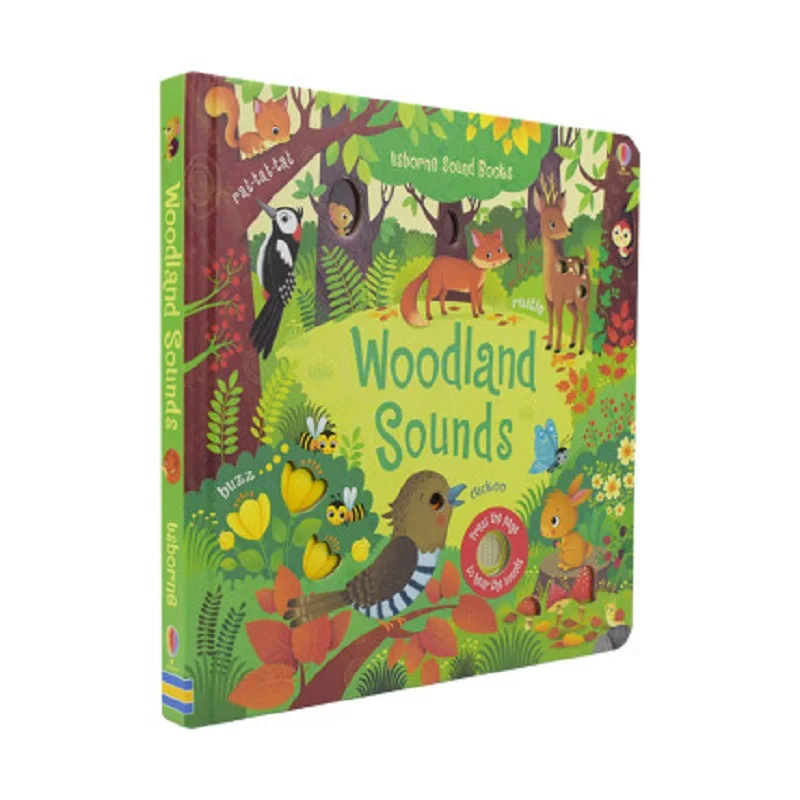 Libros de sonidos del bosque para niños, libro educativo con solapa 3D, con sonido de Usborne, inglés, lectura