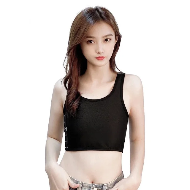 S-5XL Shaper Flat Breast Binder Les FTM Corset Lesbian Underwear Women Seamless Summer Short Vest Plus Size Tank Top Bustier