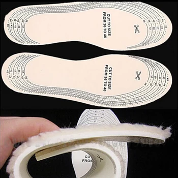 

1 Pair Quality nter Wool Warm Heated Insoles Thermal Thickened Warm Keeping Shoes Pad For Men And Women Unisex