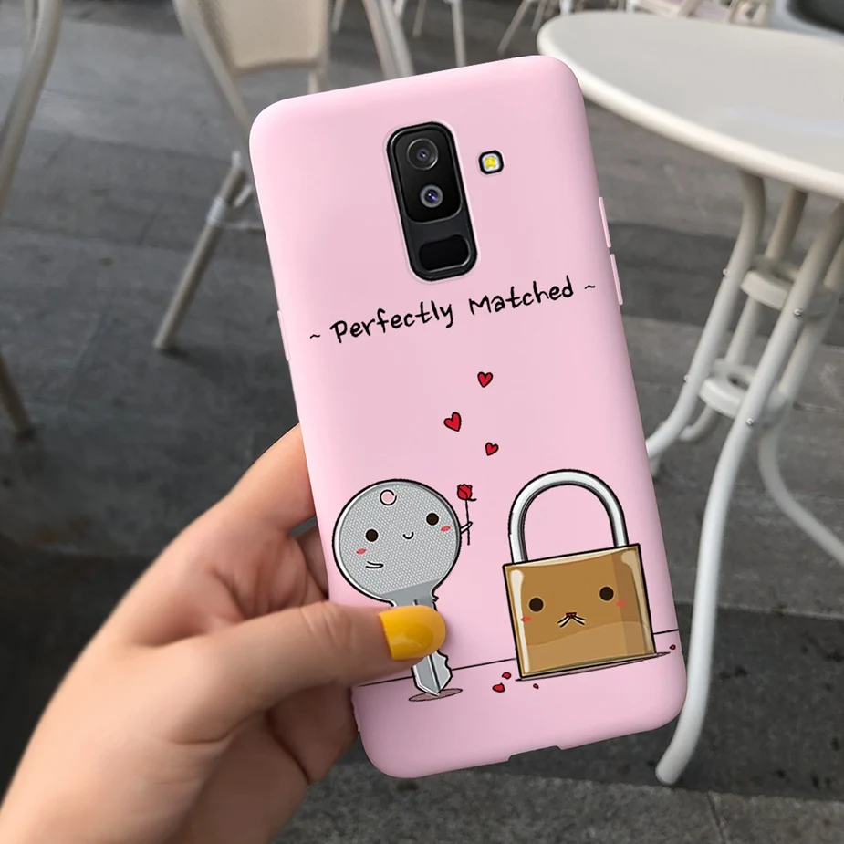 For Samsung Galaxy A6 Plus 2018 Case Cute Candy Painted Cover For Samsung A6 2018 A600F Soft Silicone Case For Samsung A6+ A605F mobile phone cases with card holder Cases & Covers