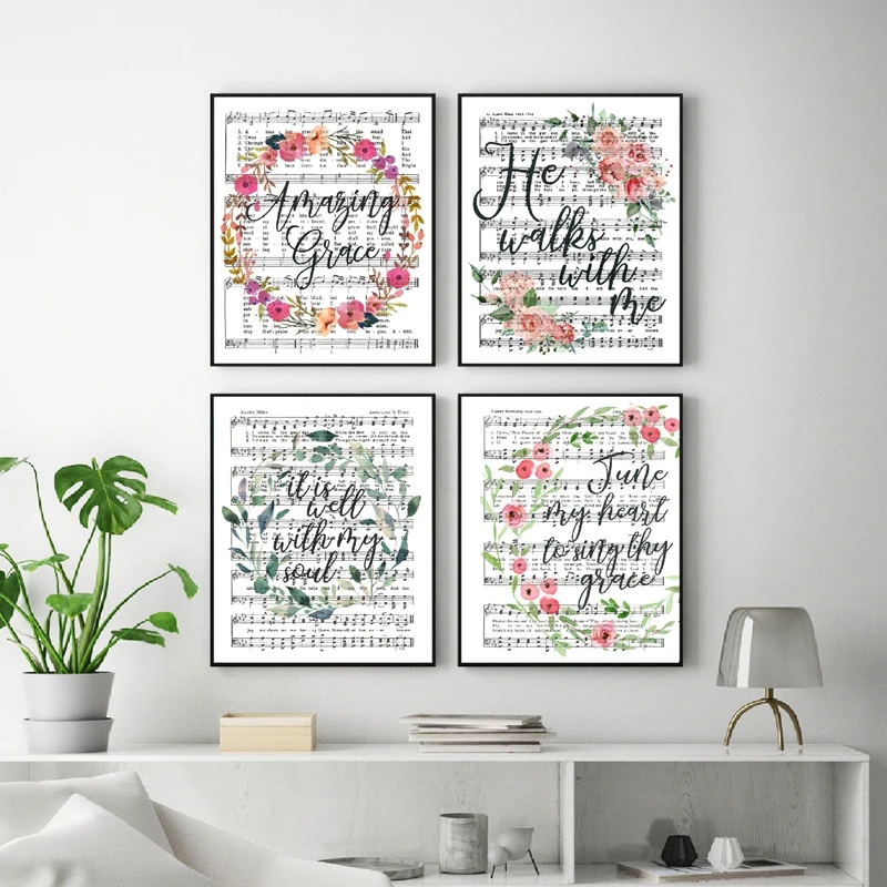 Floral Hymn Wall Art Prints