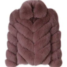 Женская меховая куртка, женская меховая куртка из натурального меха лисы, куртка из натурального меха