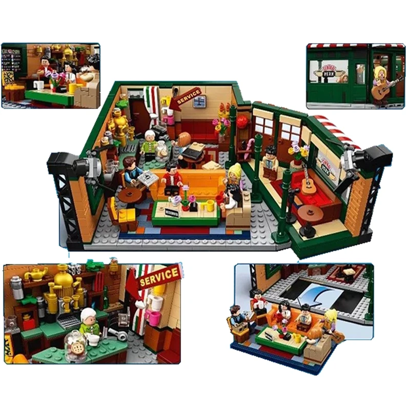 

Compatible With Legoinglys Classic TV Ideas Set American Drama Friends Central Perk Cafe Fit Model 21319 Building Block Toy Kids