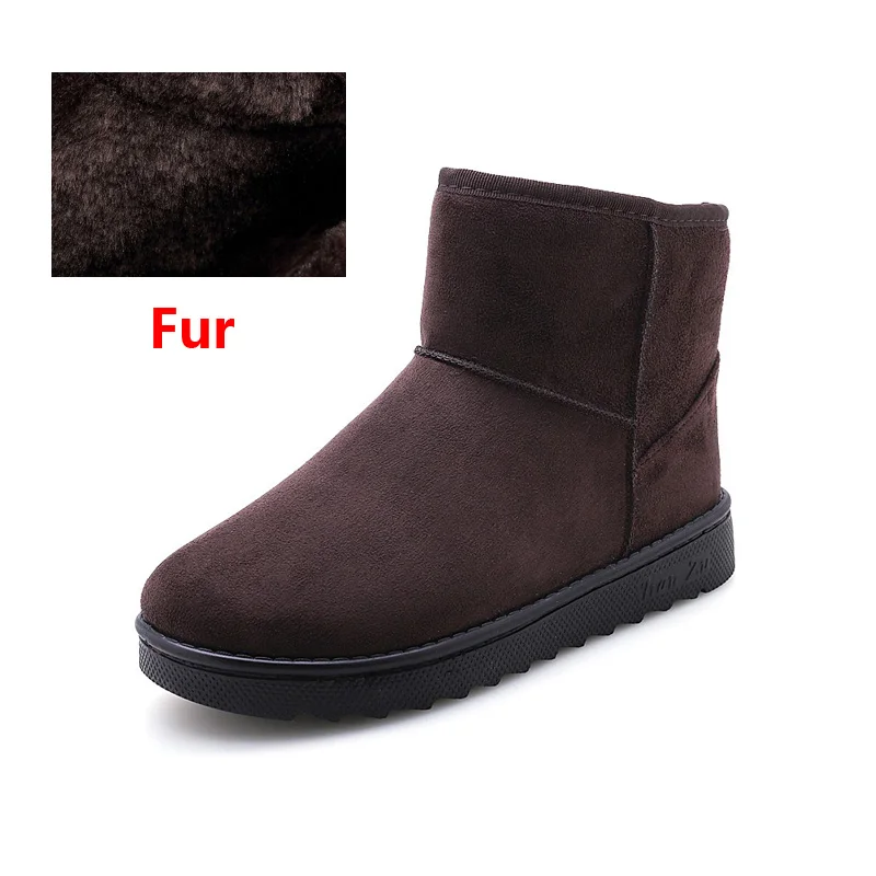 OZERSK/Новое поступление; модная замшевая Мужская обувь; сезон осень-зима; однотонные повседневные зимние ботинки; теплые ботинки - Цвет: Brown