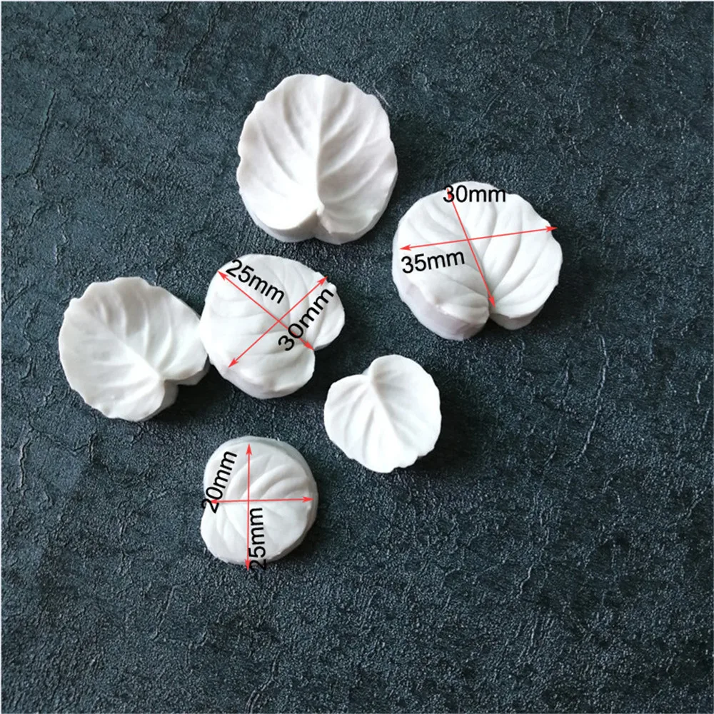 

Concrete Epoxxy Resin Molds Petals Eucalyptus Leaves Vein Stampi In Silicone 3D Polymer Flower Fondant Cake Mold