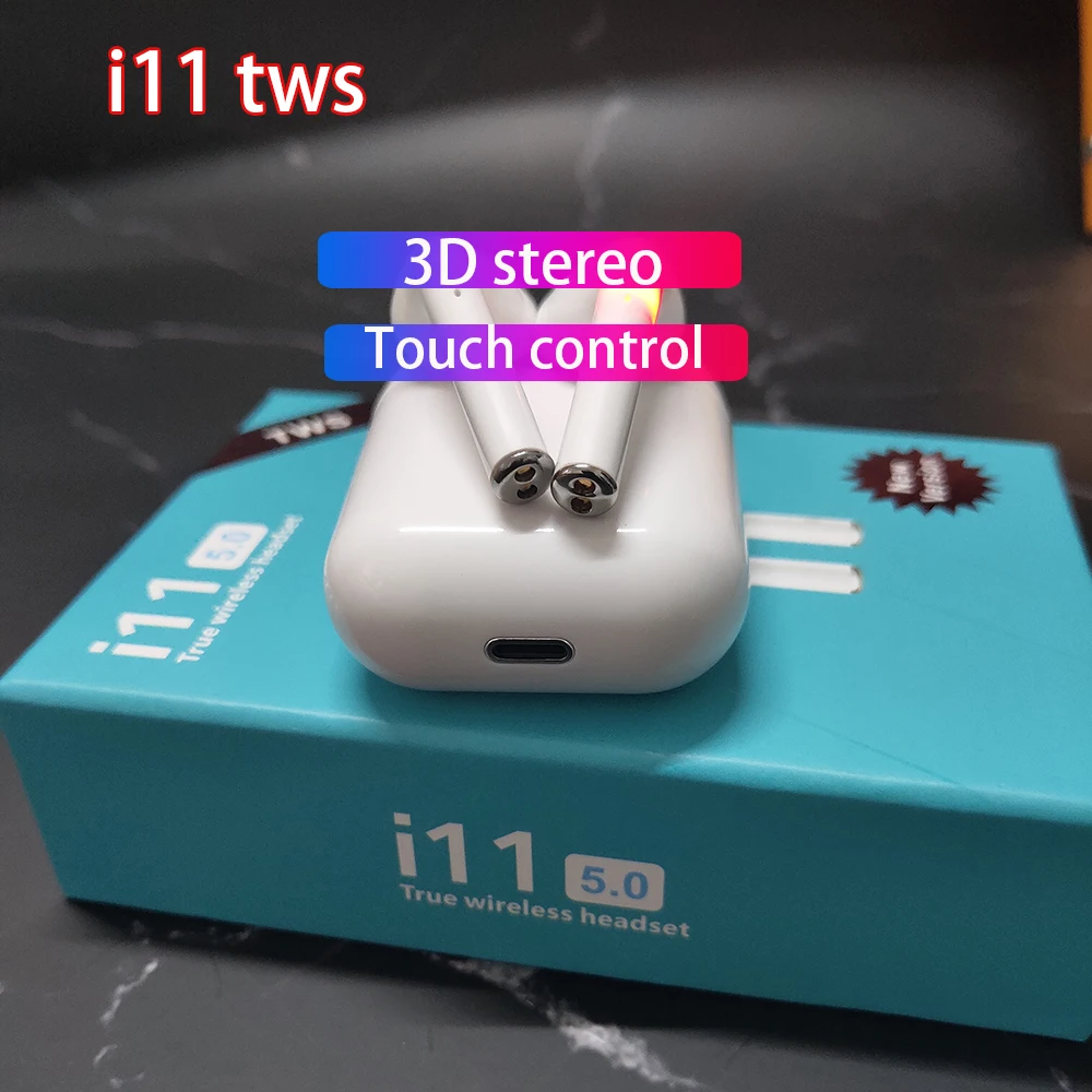

i11 Tws Wireless Earphones 5.0 Stereo Headphones i7s TWS Mini Headsets With Mic For smartphones PK w1 chip i30 i60 i80 i12 tws