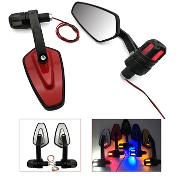

For Ducati S4/S4R Honda cb400 CB919 CB190R CB650R CB125R Motorcycle retrovisor Mirrors accessories With LED Turn signal Light