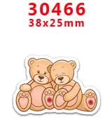 30466 30 шт Vanlentine's day мультяшный персонаж плоское украшение из смолы PR 30314 - Цвет: 30466