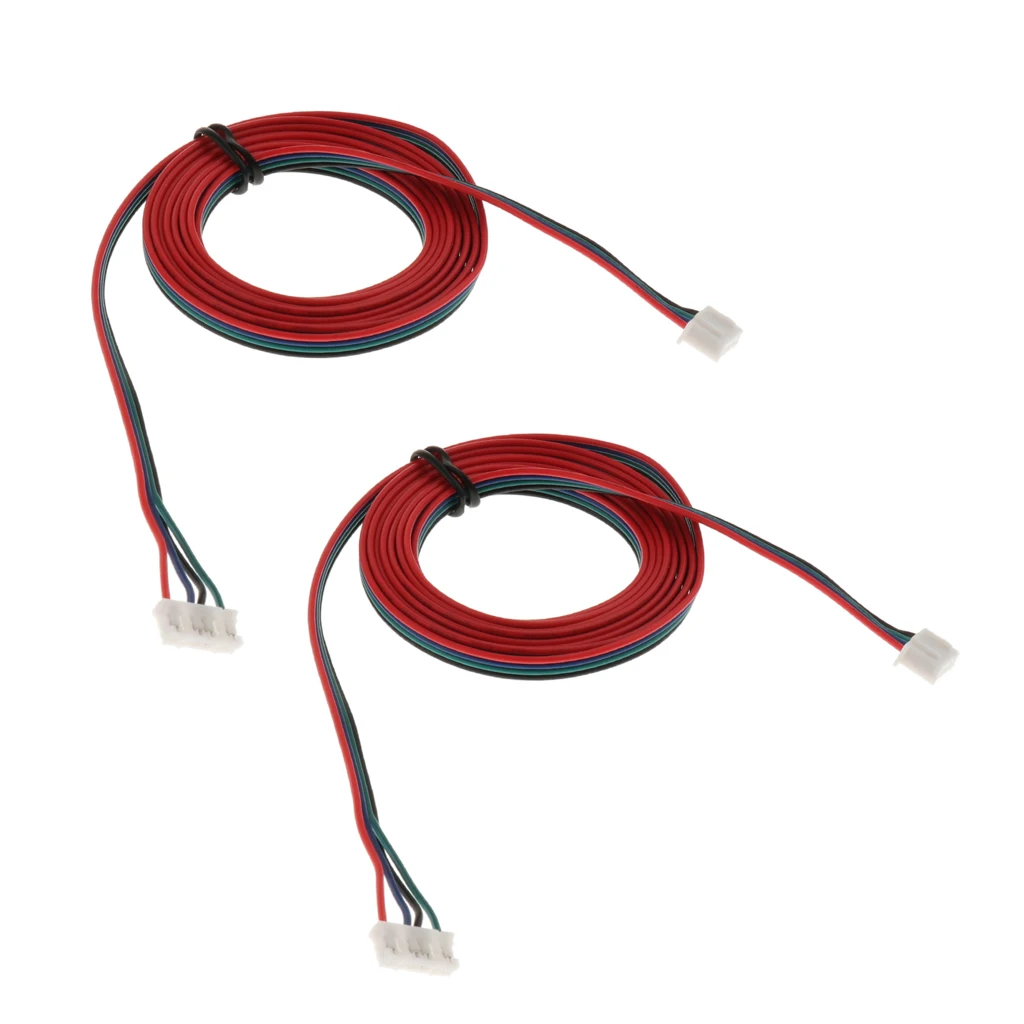2 Pieces Male Compatible Stepper Motor Cable for 3D Printer XH2.54, 1+1.5m