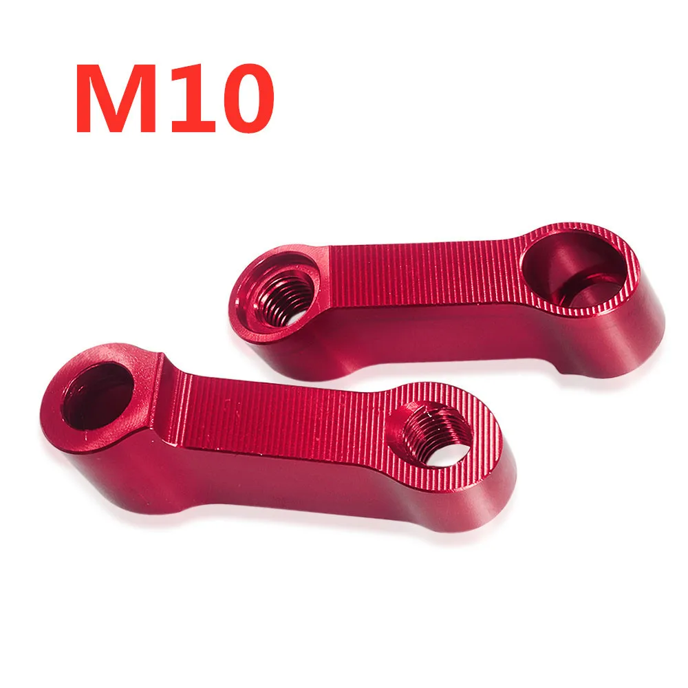 M10X1.25mm Red Для Honda CB400 VTEC CB1300 CB1100 CB500F CB600F Moto запчасти 10 мм 8 мм мотоциклетные зеркала заднего вида расширение Riser расширение адаптера - Цвет: M10X1.25mm Red