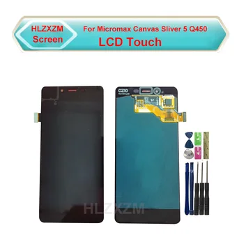 

For Micromax Canvas Sliver 5 Q450 LCD Display With Touch Screen Digitizer Assembly Replacement With Tools