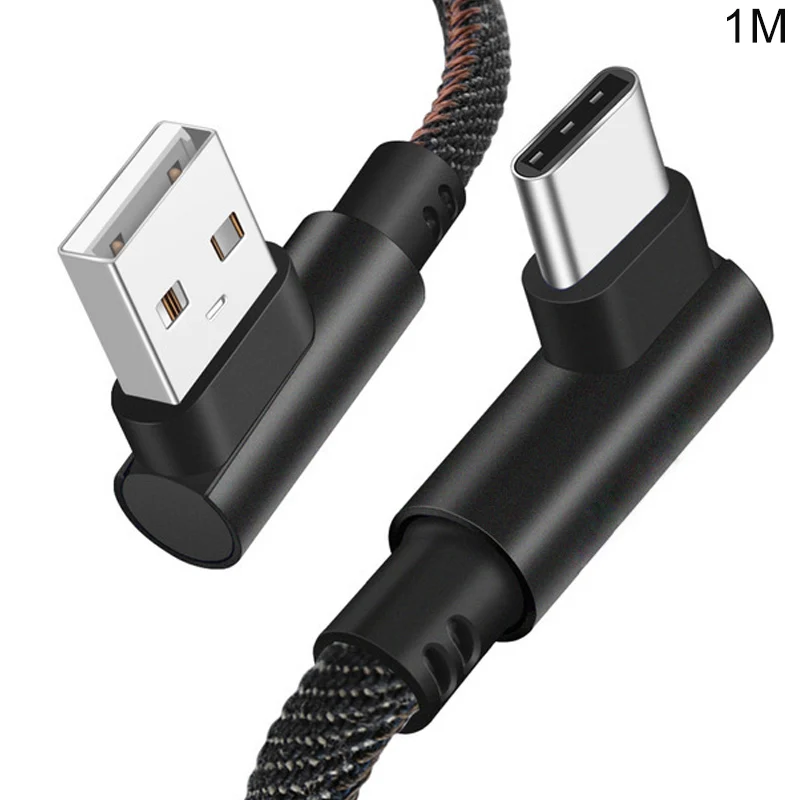 

New Enhanced Type-C/Micro USB 90 Degree Charging Cable USB 3.1 Fast Data Sync Charger Line GY88