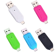 Мобильный телефон камера SD TF мини SD SDHC карта памяти Micro USB 2,0 адаптер для чтения карт OTG компьютер двойной слот двойного назначения