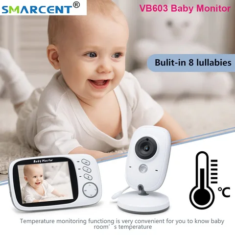 Monitor do Bebê com Câmera de Vídeo sem Fio Polegada Tela Colorida Noite Versão Falar Volta Intercomunicador Bebê Babá Câmera Segurança Vb603 3.2