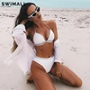 Black White High Waist Bikini 2022 Swimsuit Women Swimwear Push Up Halter Bikini Set Bather Bathing Suit Beach Wear Female ► Photo 1/6