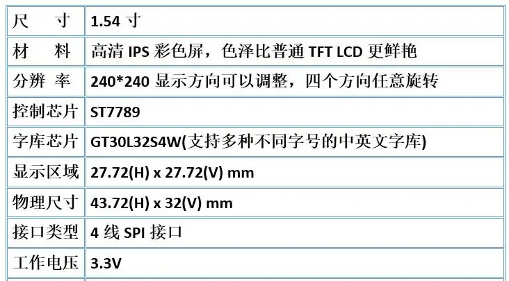 8/10pin 1,54 дюймов HD ips ЖК-дисплей модуль 3,3 V 240x240 1,54 дюймов ЖК-экран st7789 spi