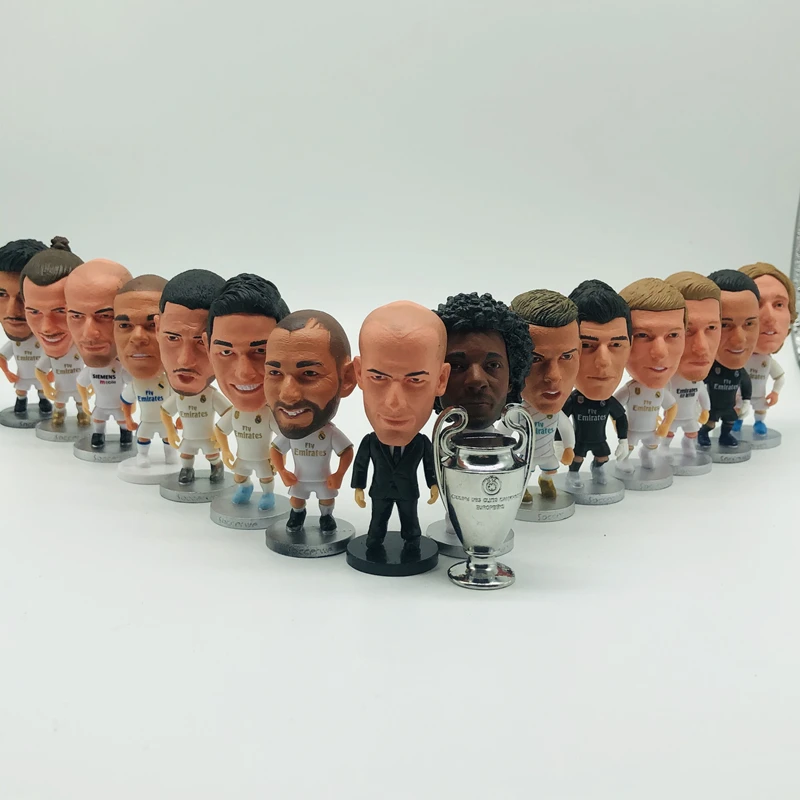 Soccerwe 7cm Height Player Cartoon Figures RM# Soccer Dolls White Kit Toni Sergio Figures 2022 loldolls