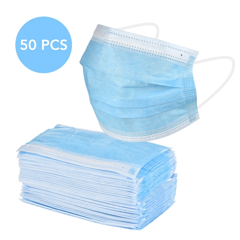 

3 Layer Filter Disposable Medical Mask Anti-dust Mouth Nose Proof Face Masks Blue Bacteria Proof Mouth Face Mask