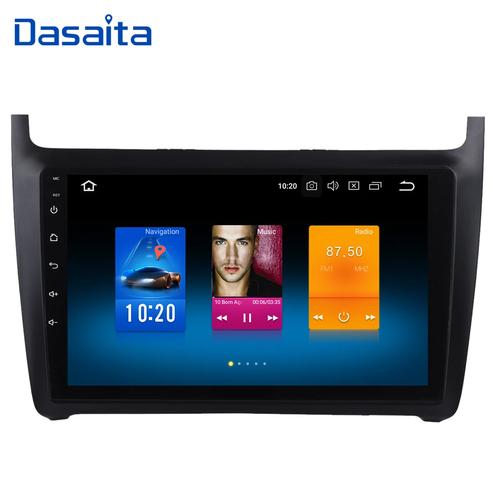 Dasaita 9 "Android 8,0 Автомобильный gps радио плеер для VW новый мужские поло 2012 с Octa Core 4 Гб + 32 авто стерео Мультимедиа