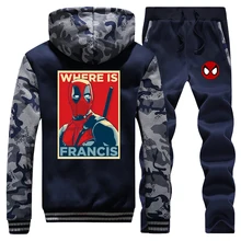^#Cheap Deadpool Marvel Hot Sale Winter Coat Thick Hip Hop Camouflage Hoodie Warm Jackets Suit Sportswear Long Sleeve+2 Piece Set Pants ^#Cheap Deadpool Marvel Hot Sale Winter Coat Thick Hip Hop Camouflage Hoodie Warm Jackets Suit Sportswear Long Sleeve+2 Piece Set Pants
