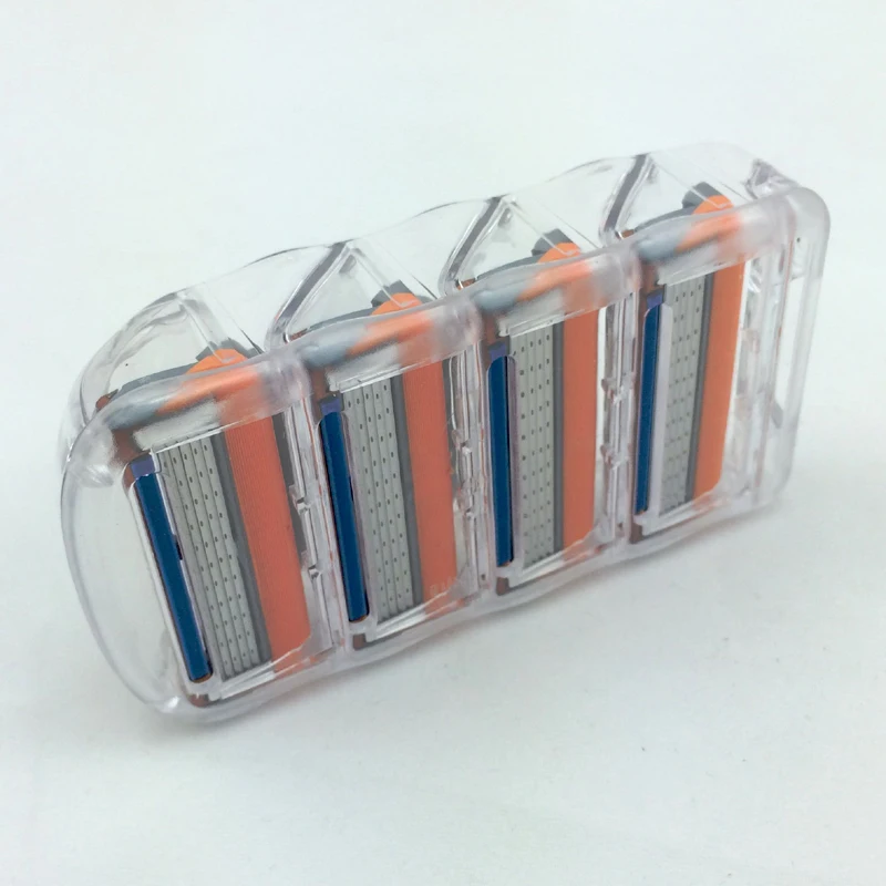 4pcs Pack Razor Blade For Men Shaving Blades Safety Blades Cassette Shaver Suit For Gillettee Fusione 4