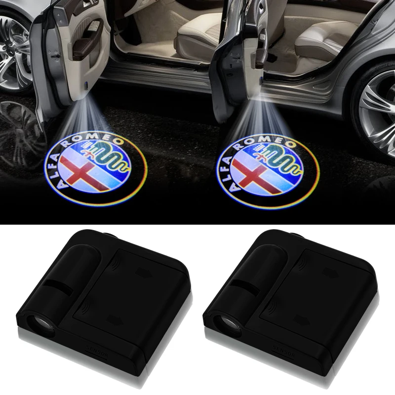 

2pcs Wireless Led Car Door Welcome Laser Projector Logo Ghost Shadow Lights for Alfa Romeo 159 147 156 Giulietta 147 Car Styling