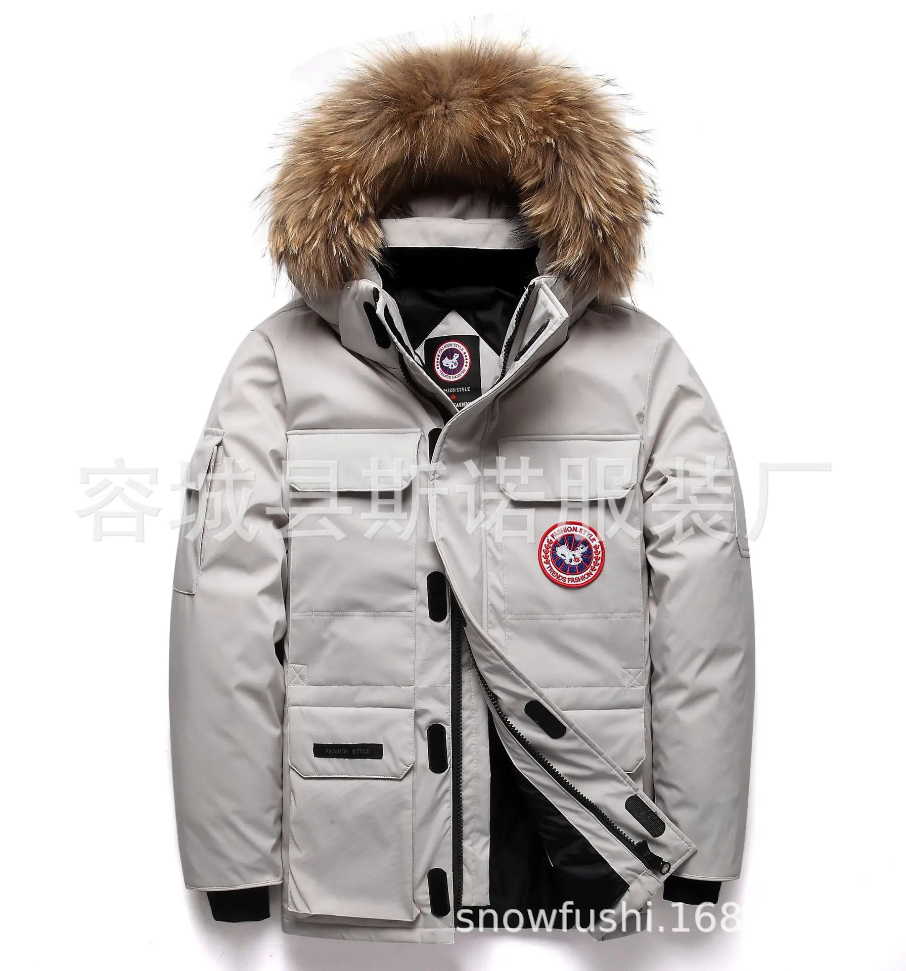 Стиль мужской пуховик Зимнее плотное пальто пуховик мужской