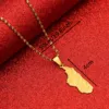 Fashion Madagascar Map Pendant Necklace Gold Color Malagasy Map Charm Jewelry 2