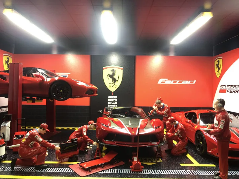 1:18 Высокая литая модель машины Модель гаража подземный паркинг модель Сцена обслуживание поле инструмент украшения набор