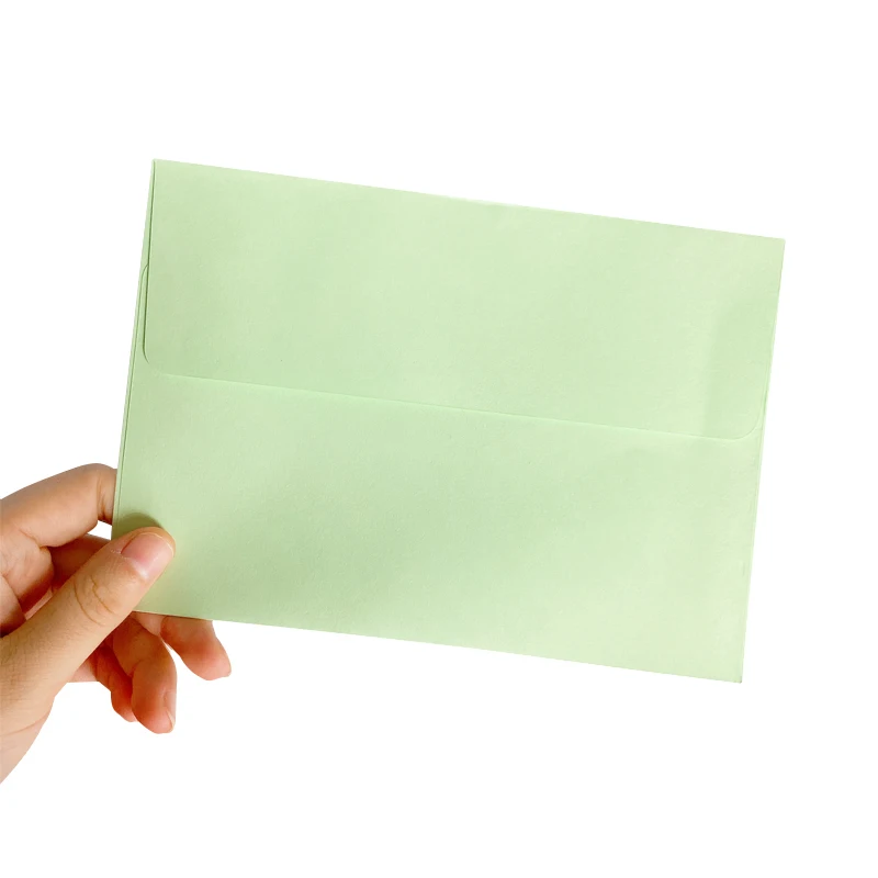 Light green 10 шт./упак. широко открытым носком однотонные Цвет для вечерние и свадебные туфли в западном стиле конверт для приглашения подарок Бумага конверты с окошком - Цвет: Light green