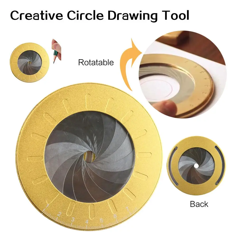 Регулируемый круглый Круглый Инструмент из нержавеющей стали, измерительный инструмент, креативный рисунок, линейка для плоттера, для промышленности, для рисования, круглые измерители