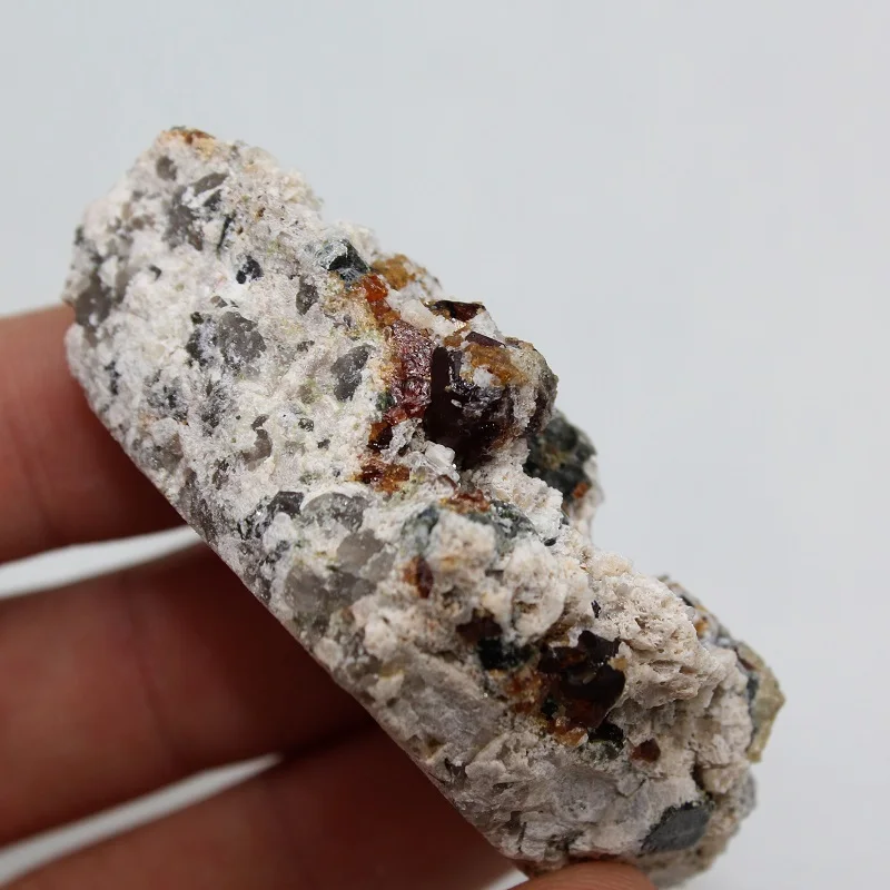 42g Натуральный гранат и чай кристалл симбиоз минералы образцы камней и кристаллов целебные кристаллы кварцевые драгоценные камни - Цвет: 42g